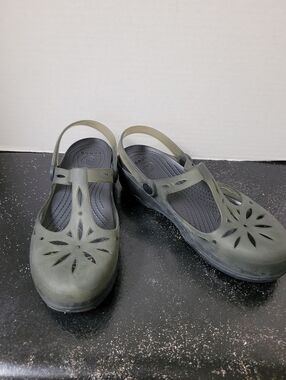 Crocs Carlie Cutout T-Strap Clogs.